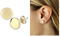 Macy's Flat Round Stud Earrings Set in 14k Yellow Gold (8mm)